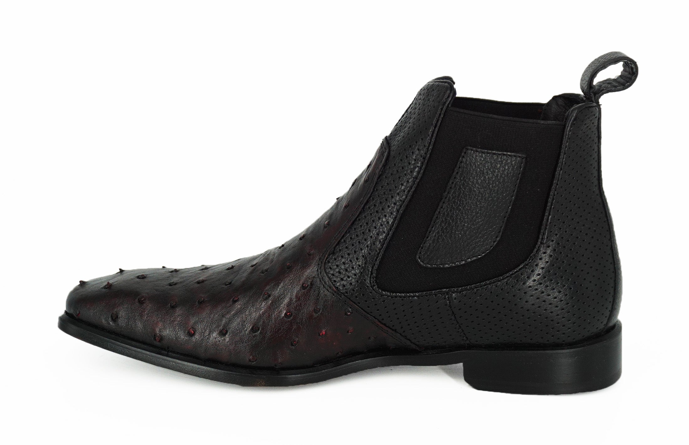Vestigium Chelsea Boot Ostrich BV010318 - Black Cherry