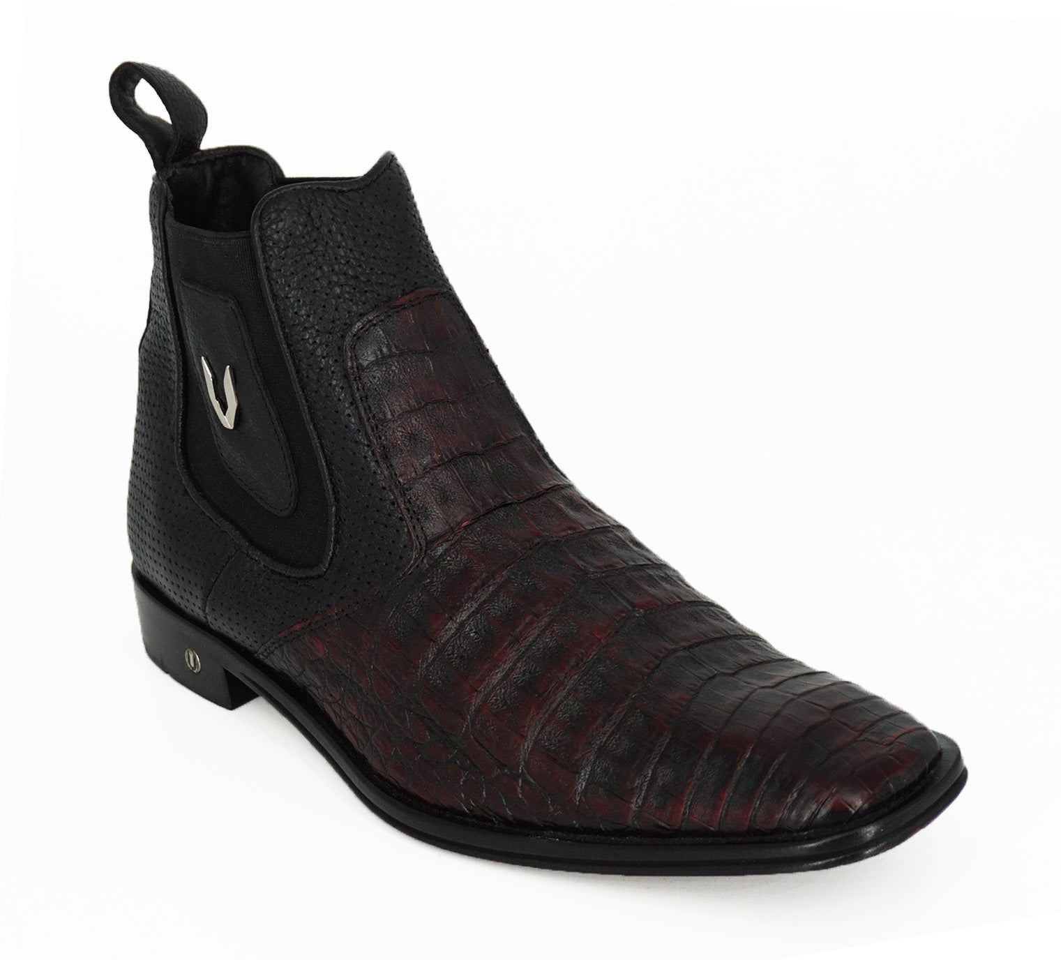 Vestigium Chelsea Boot Caiman Belly BV018218 - Black Cherry