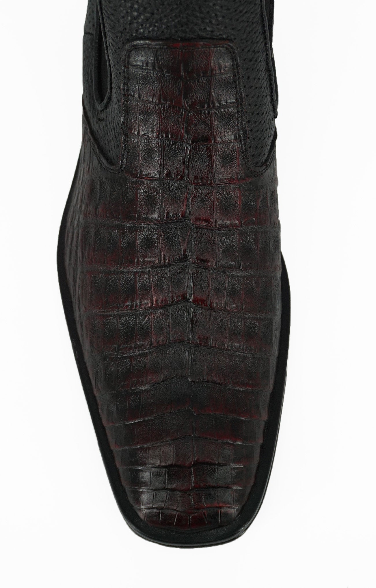Vestigium Chelsea Boot Caiman Belly BV018218 - Black Cherry