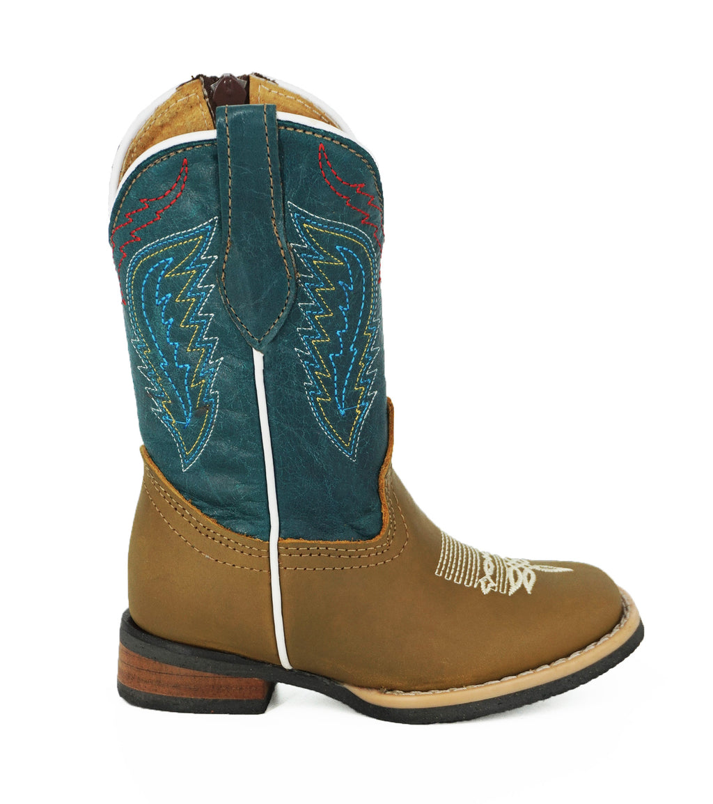 Hooch Kids Boot H321231B Tubo Azul Verde - Cafe