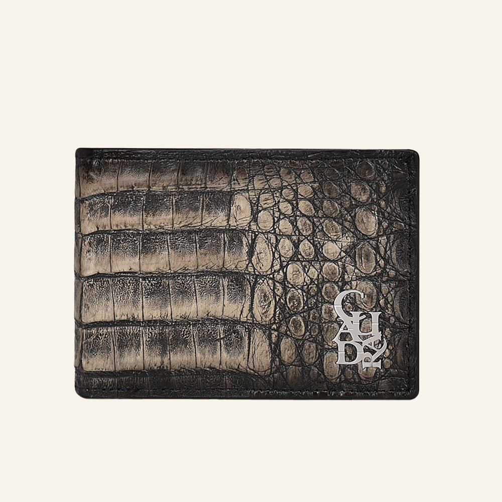 Cuadra Men's Atlantio Black Caiman Wallet DU546