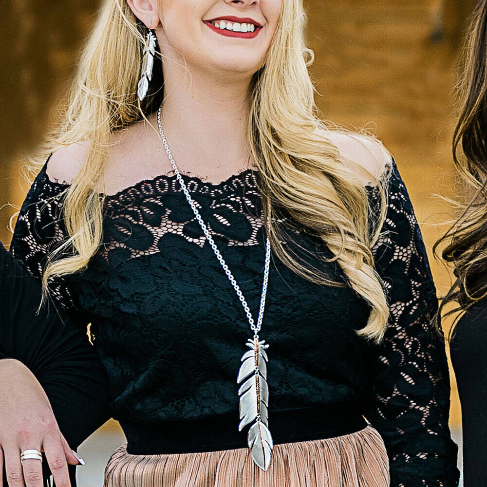 Montana Rose Gold Plume Feather Earrings ER1618RG