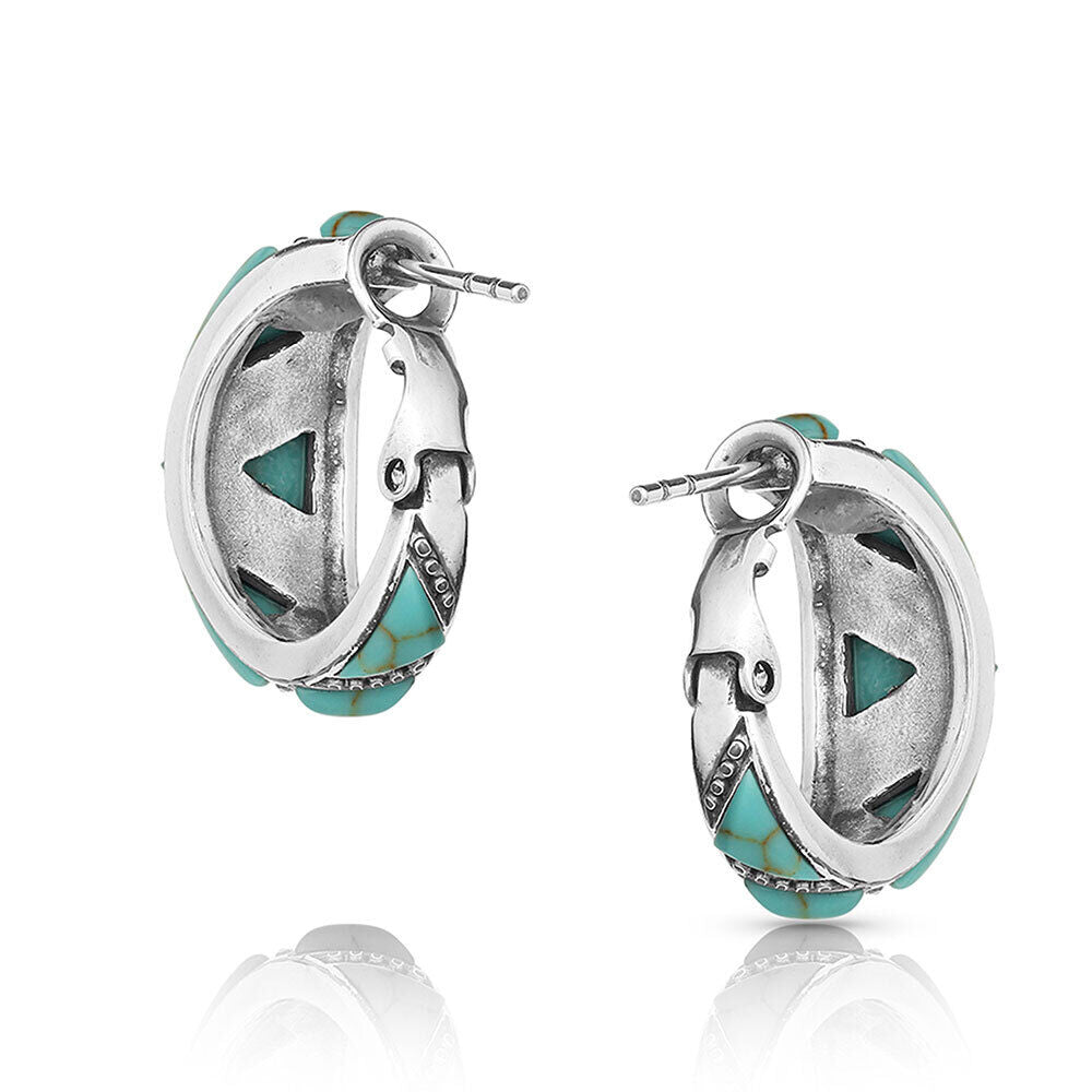 Montana Turquoise Wedge Hoop Earrings ER4833