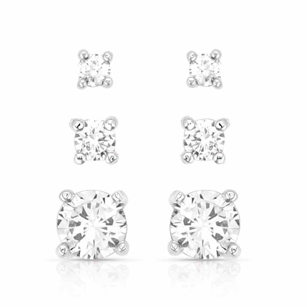 Montana Shine Bright Triple Crystal Post Earring Set ER5646