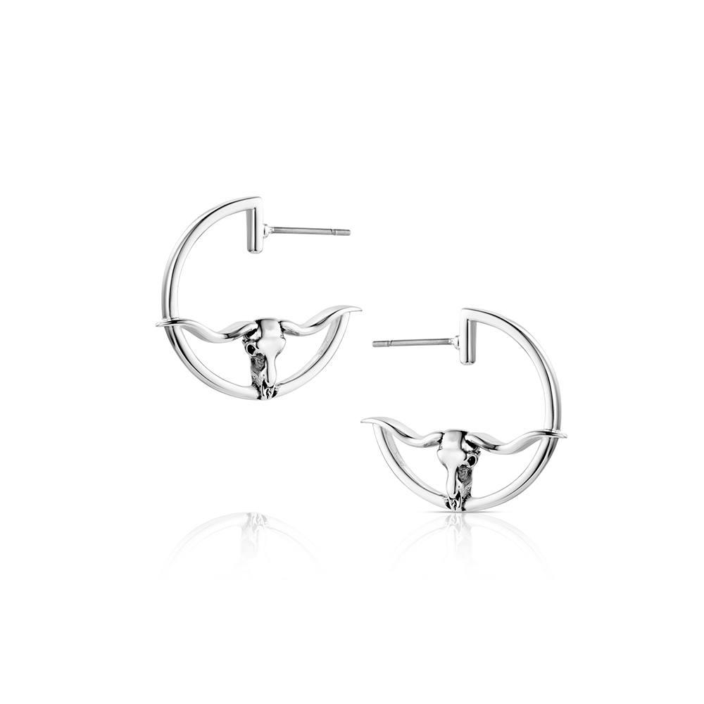 Montana Western Silhouette Longhorn Earrings ER6531
