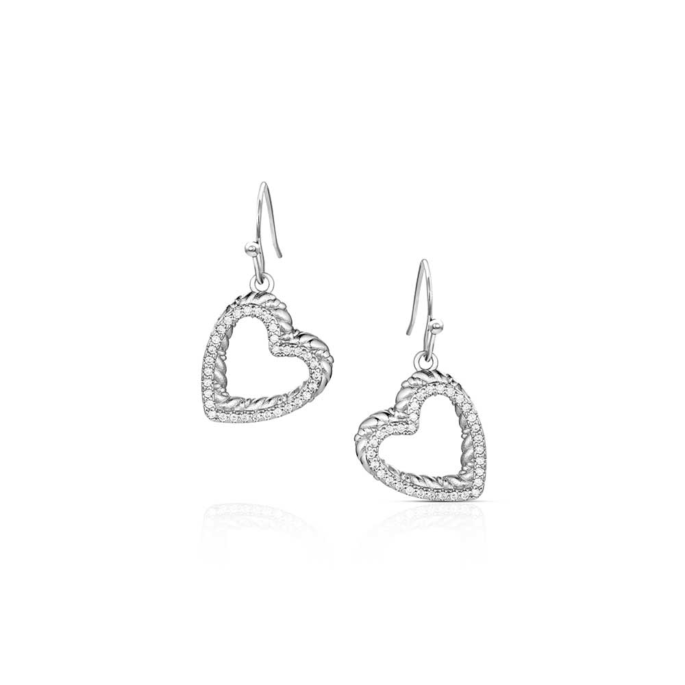 Montana Roped In Love Heart Earrings ER6543
