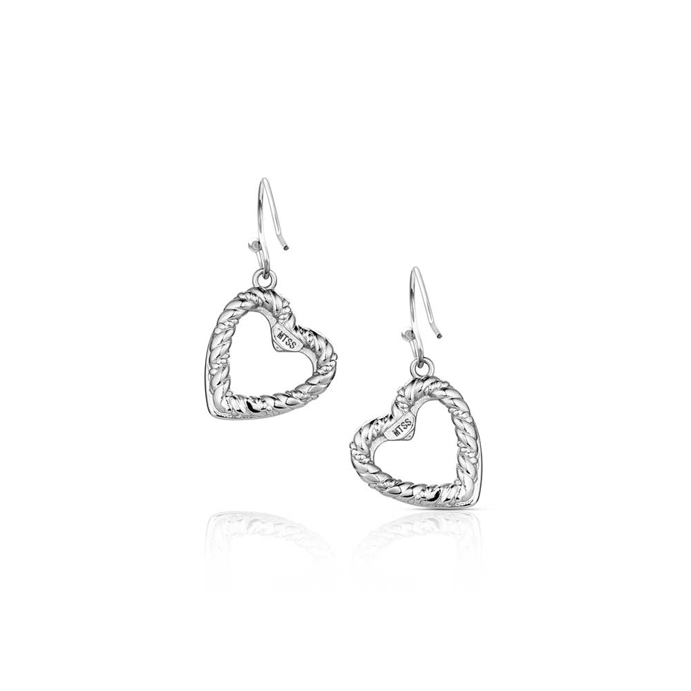 Montana Roped In Love Heart Earrings ER6543