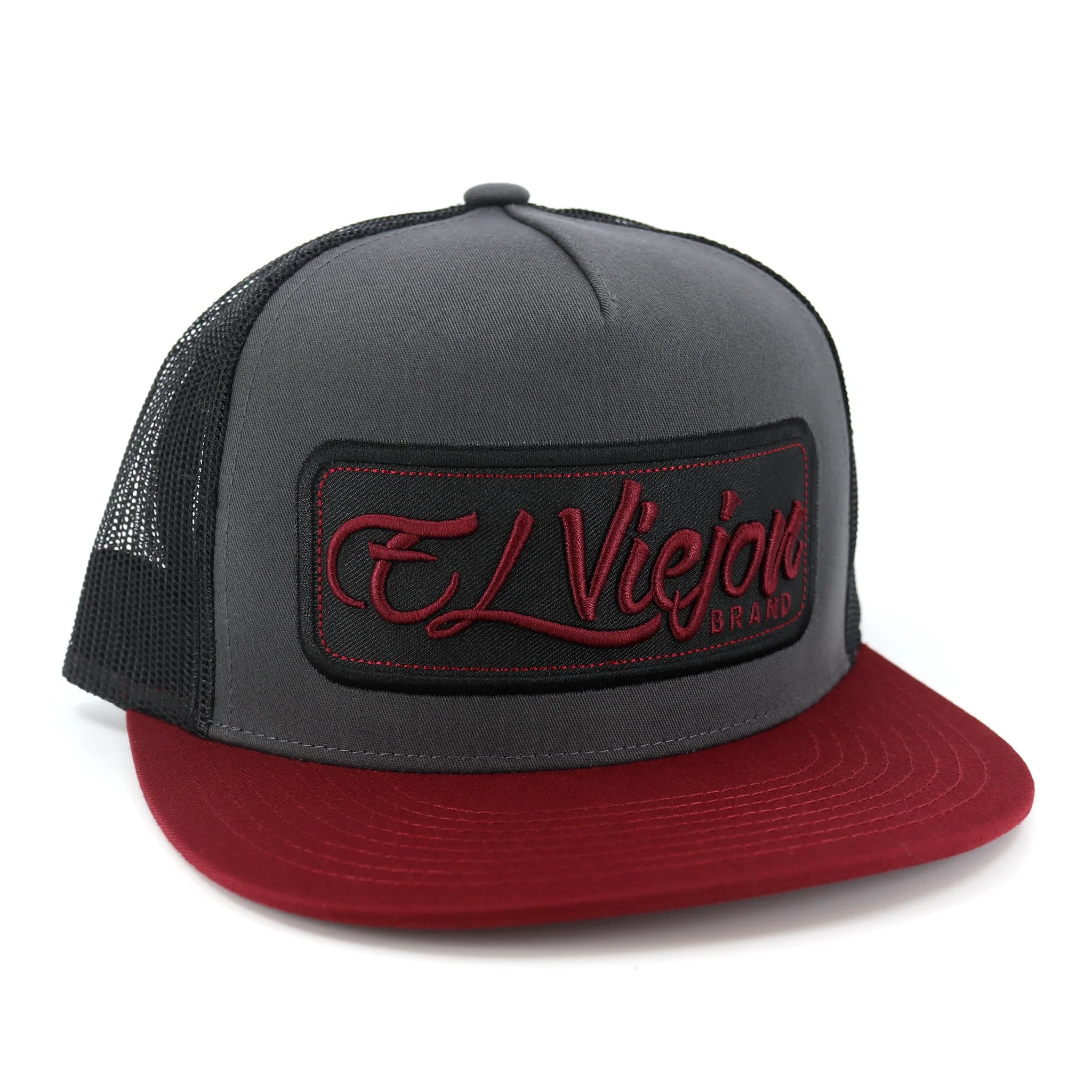El Viejon Brand EV Patch Cardinal Flat Visor Hat