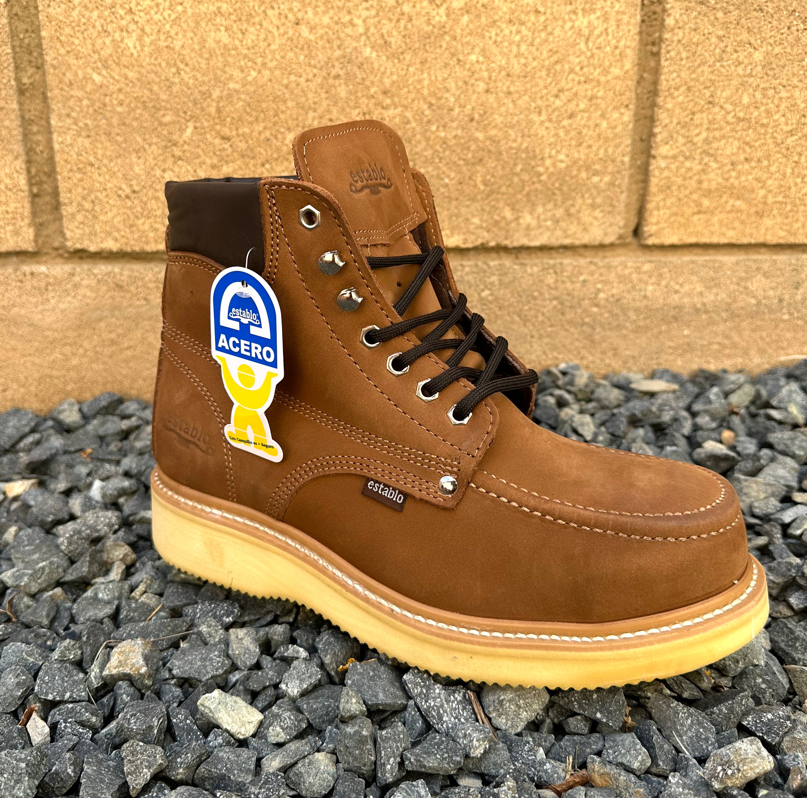Establo Steel Toe Work Boot 505 - Nobuck Canela