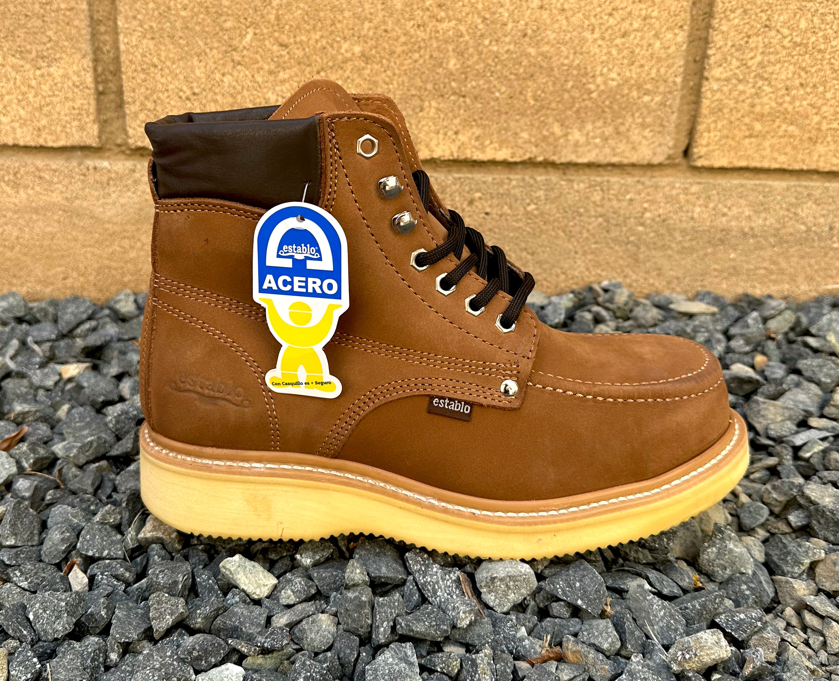 Establo Steel Toe Work Boot 505 - Nobuck Canela