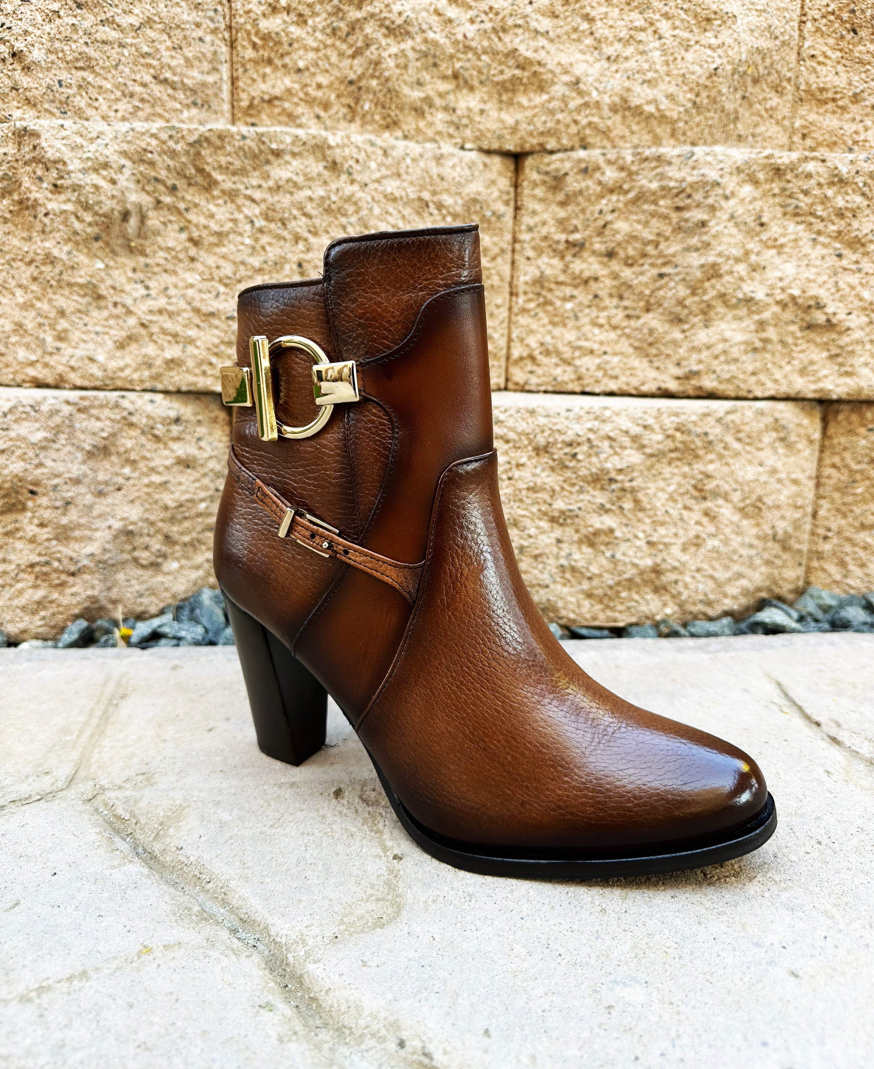 Cuadra Women's Short Boot Deer/Calf FC535 - Paris Maple