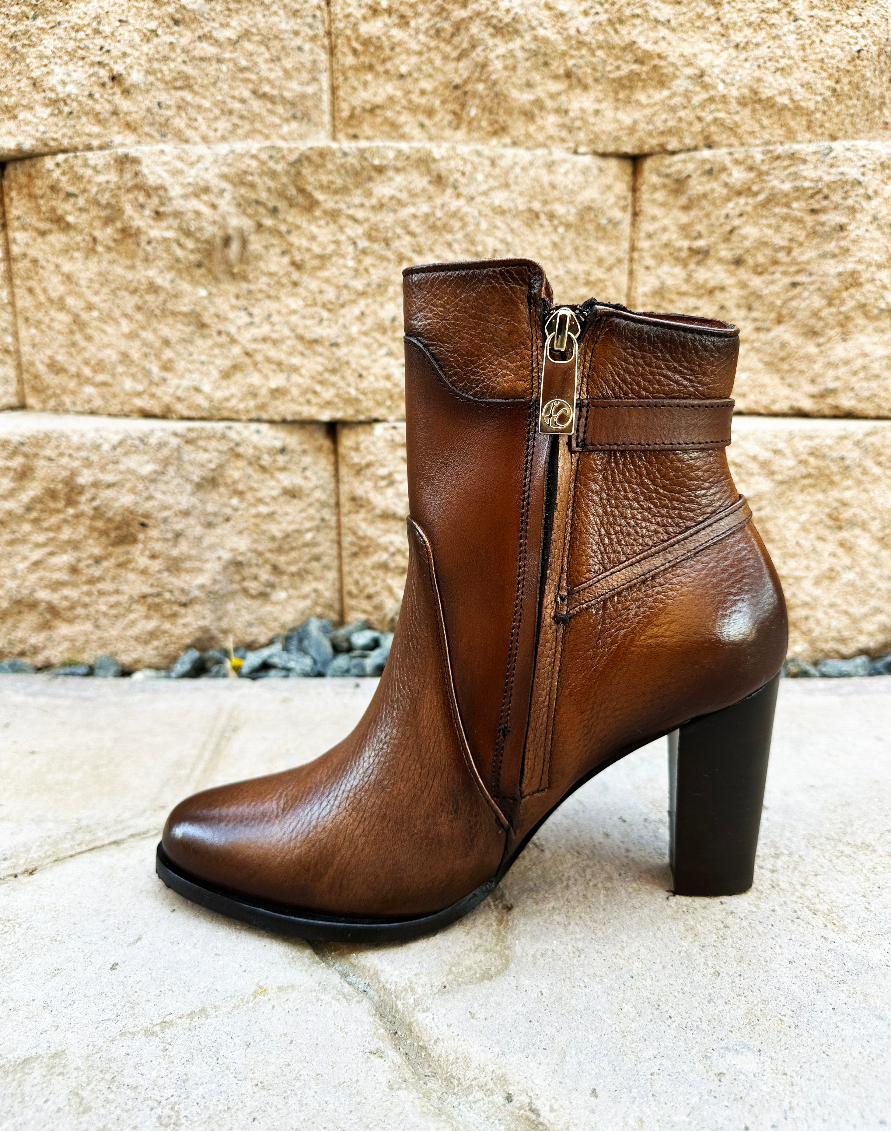 Cuadra Women's Short Boot Deer/Calf FC535 - Paris Maple