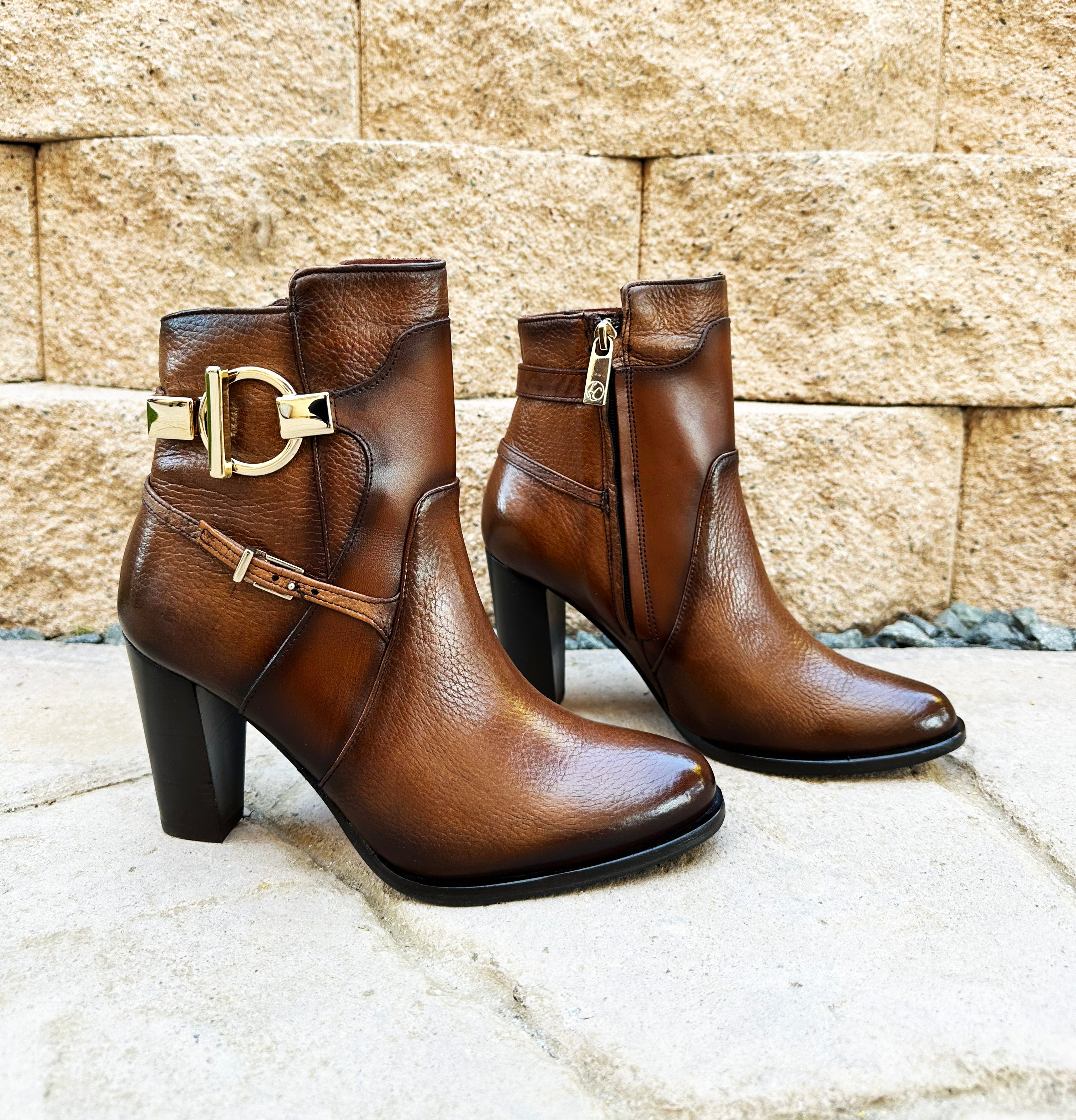 Cuadra Women's Short Boot Deer/Calf FC535 - Paris Maple