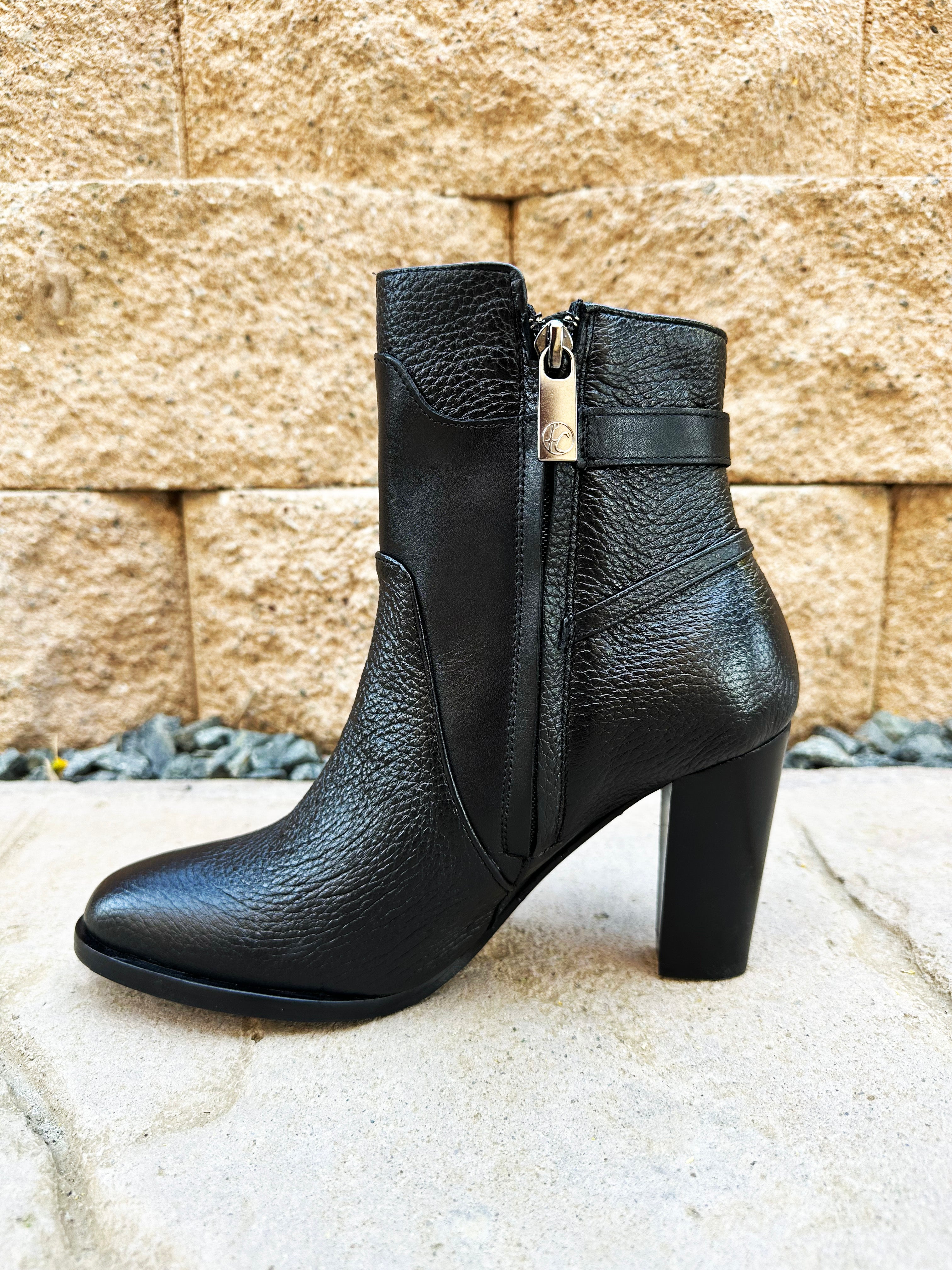 Cuadra Women's Short Boot Deer/Calf FC590 - Black