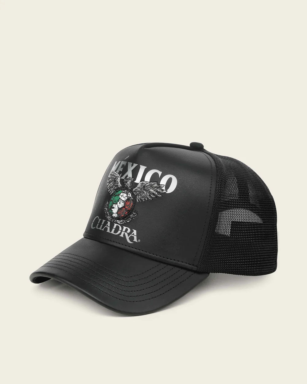 Cuadra Black Leather Cap CP002
