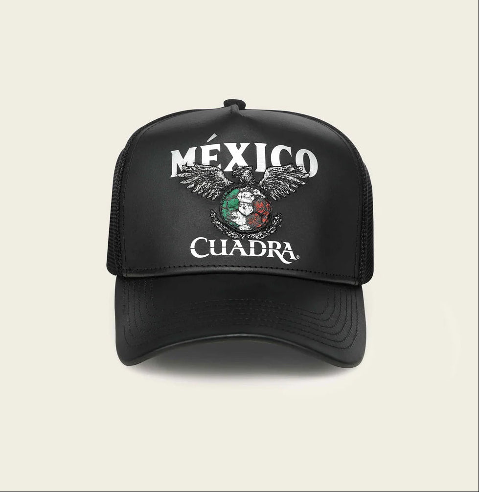 Cuadra Black Leather Cap CP002