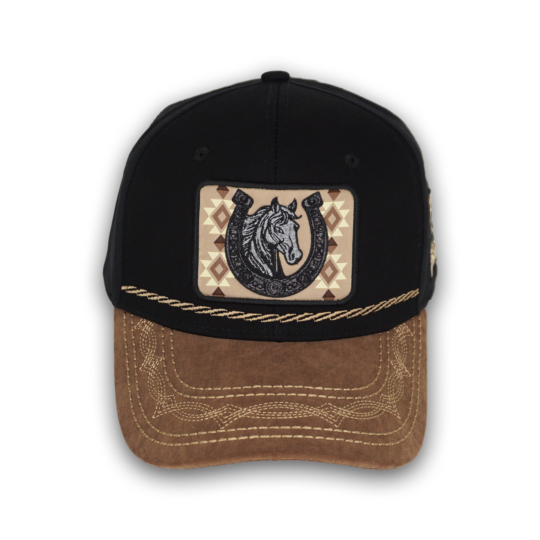 Horse Black/Brown Snapback Hat GC01
