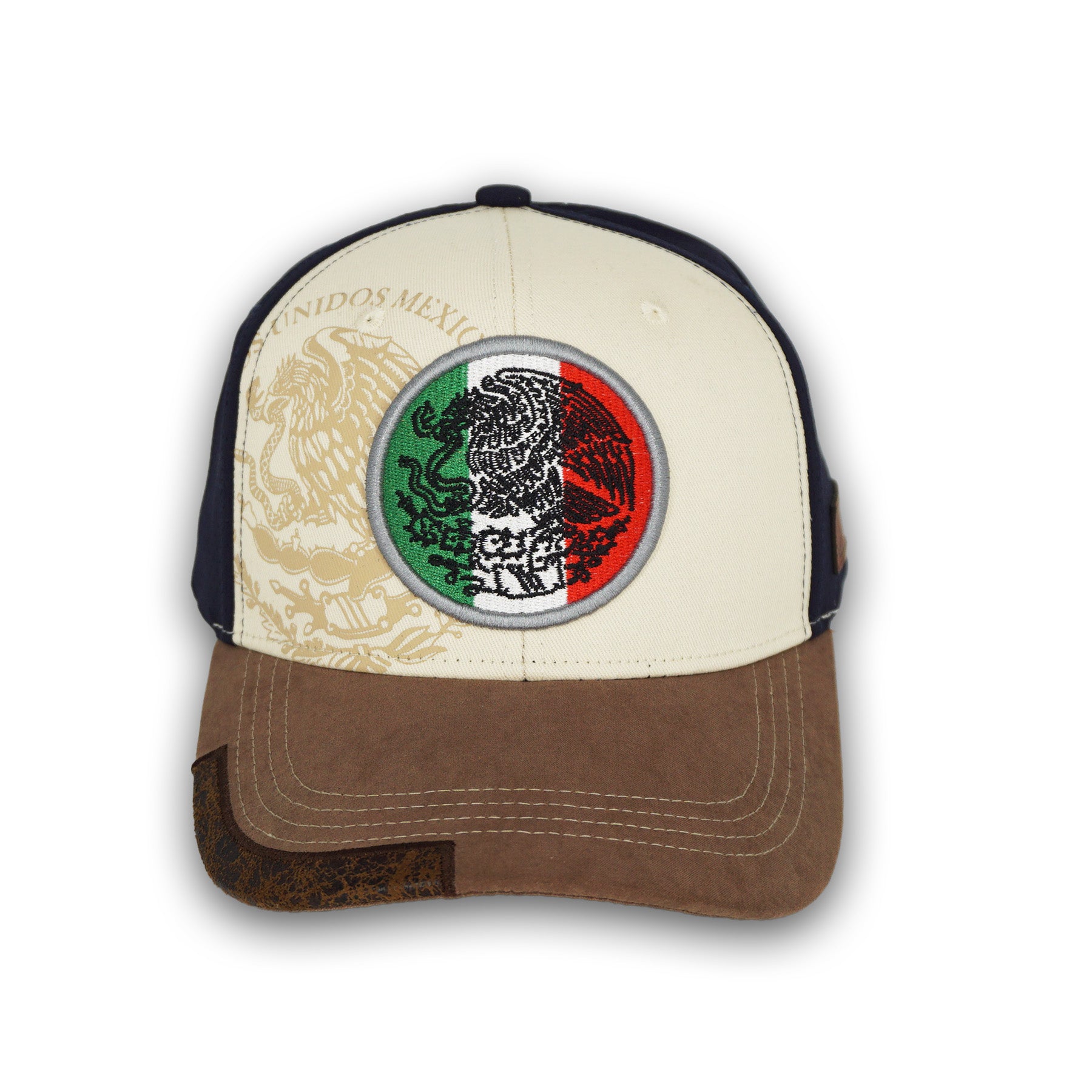 Mexico Beige/Navy Snapback Hat GC02