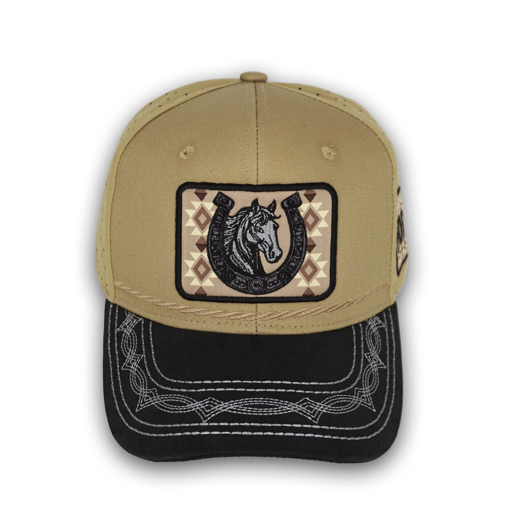 Horse Khaki Snapback Hat GC04