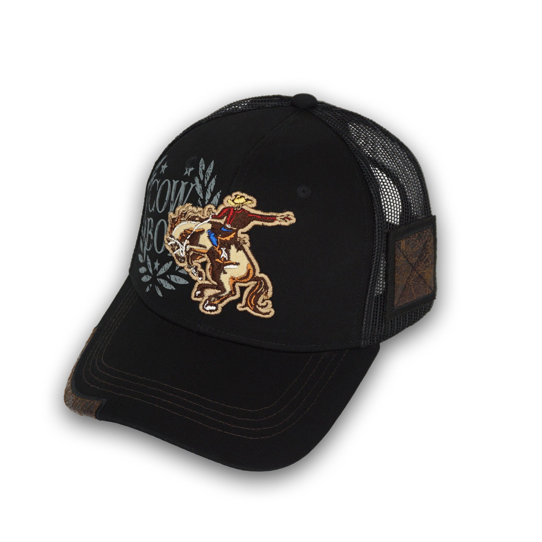 Cowboy Black Snapback Hat GC06