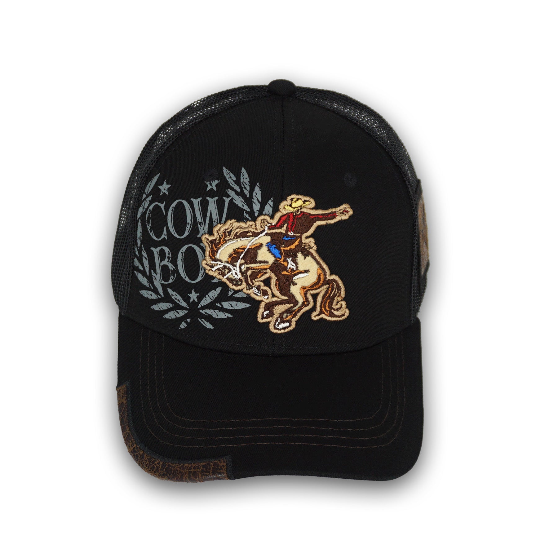 Cowboy Black Snapback Hat GC06