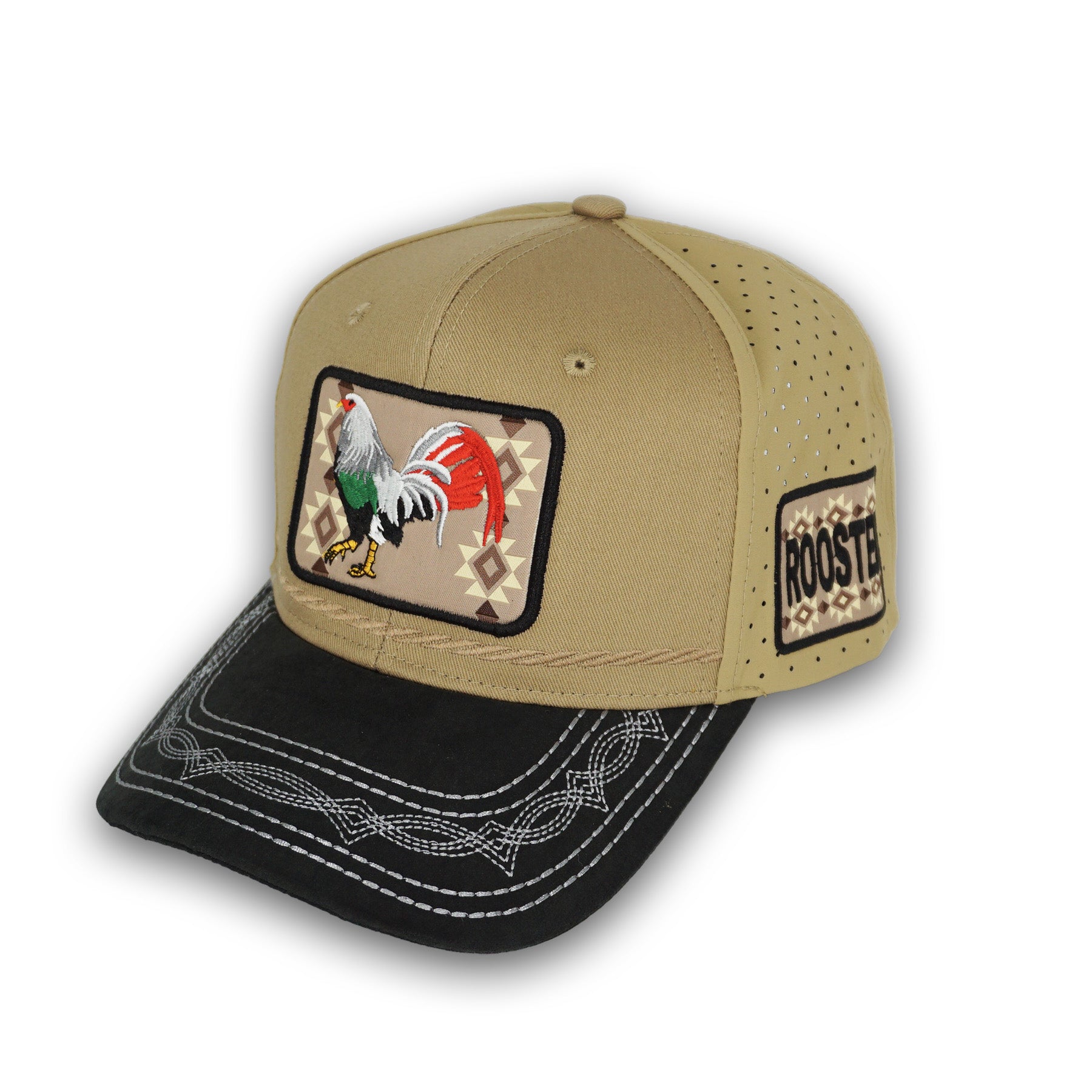 Rooster Khaki Snapback Hat GC09