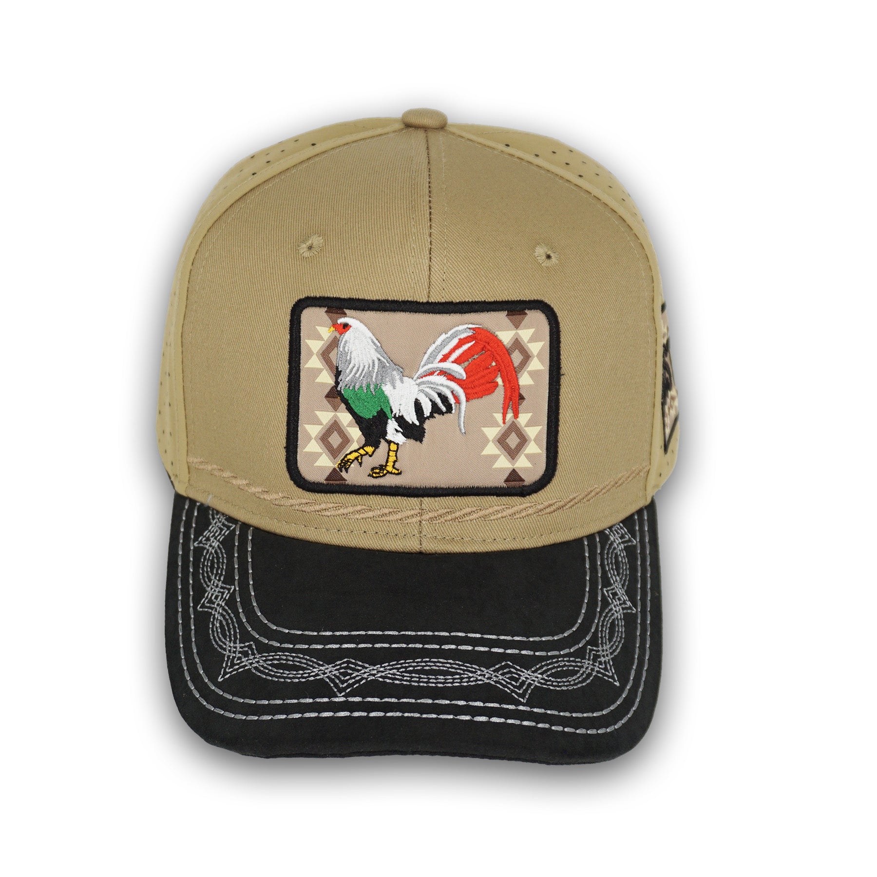 Rooster Khaki Snapback Hat GC09