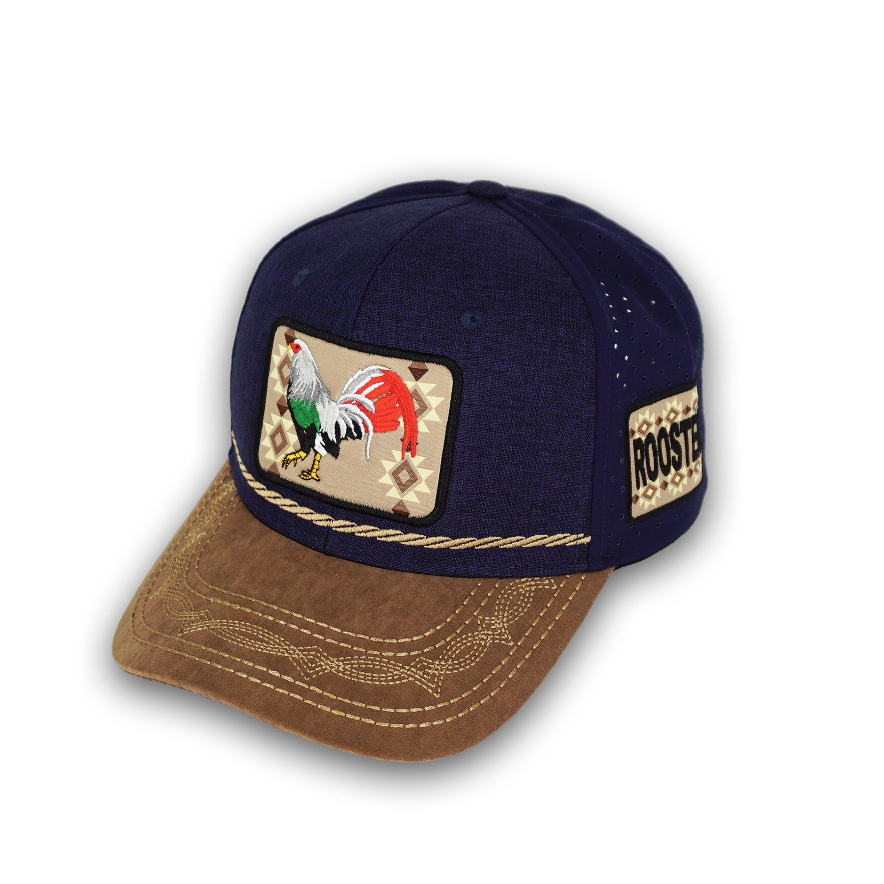 Rooster Navy Snapback Hat GC11