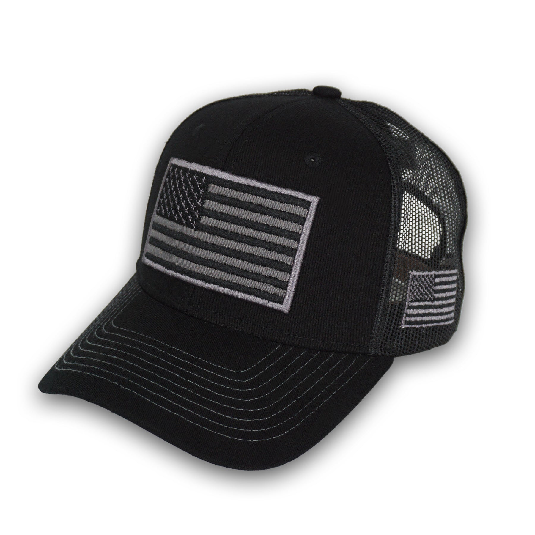 American Flag Black Snapback Hat GC12