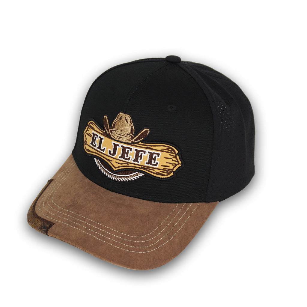 El Jefe Black/Brown Snapback Hat GC18