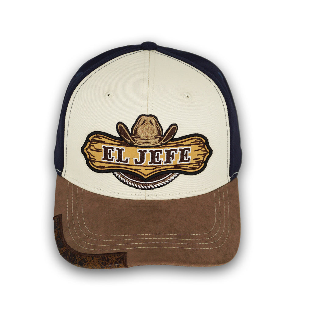 El Jefe Navy/Brown Snapback Hat GC19