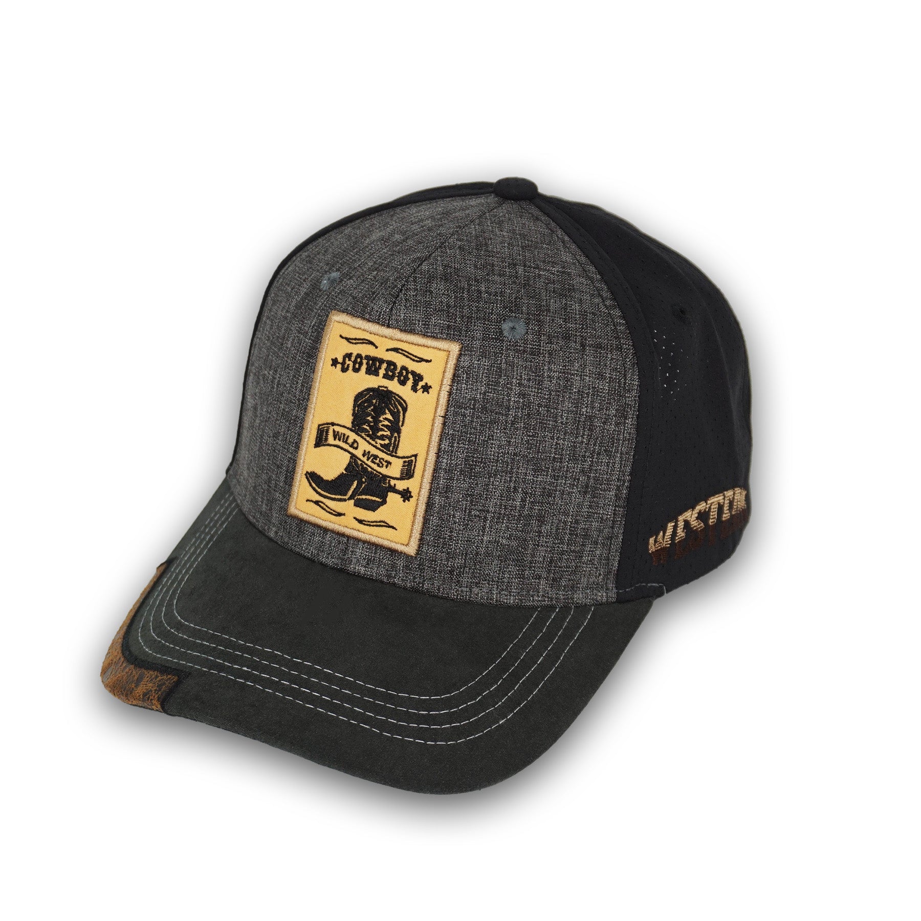 Wild West Grey Snapback Hat GC22