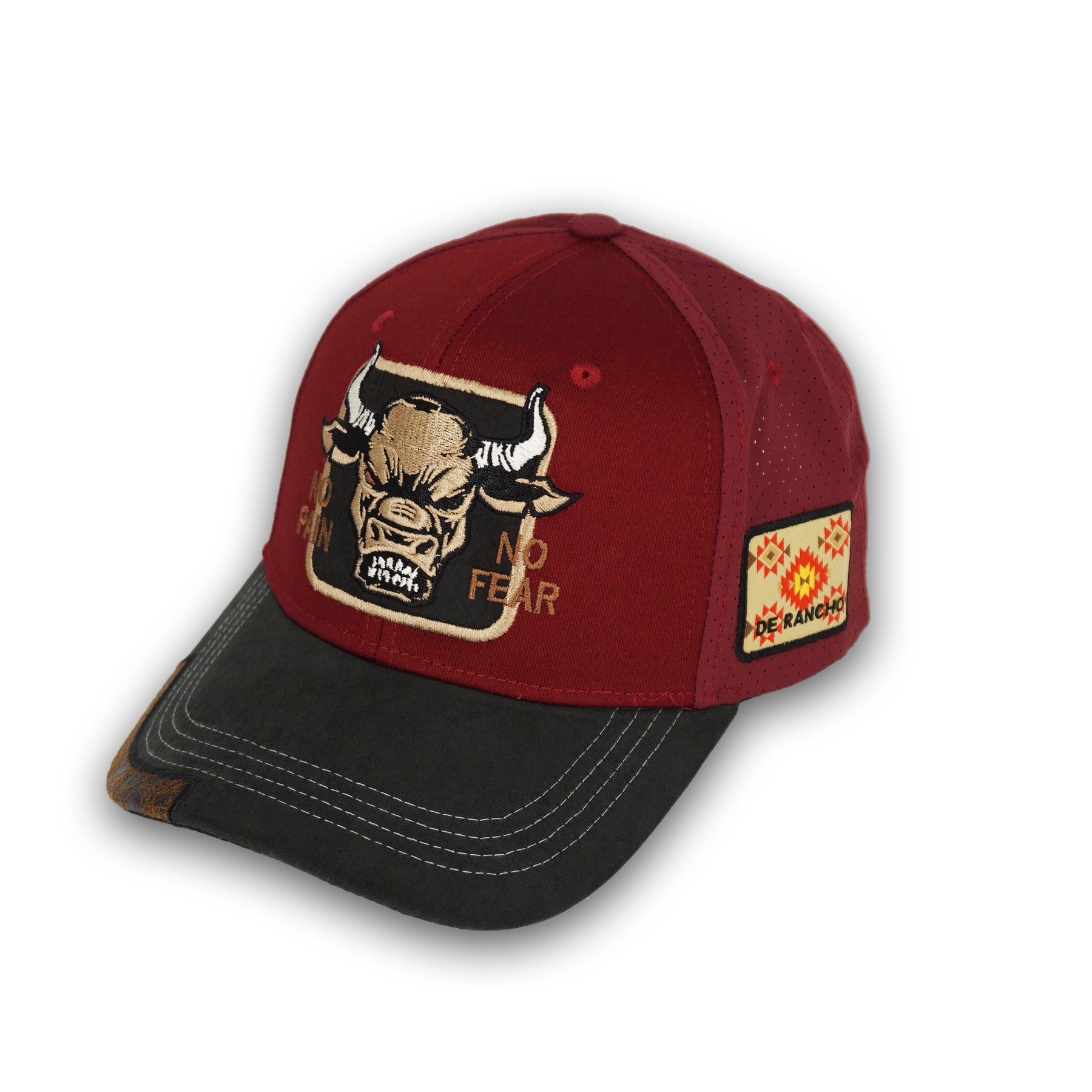 Bull Burgundy Snapback Hat GC24