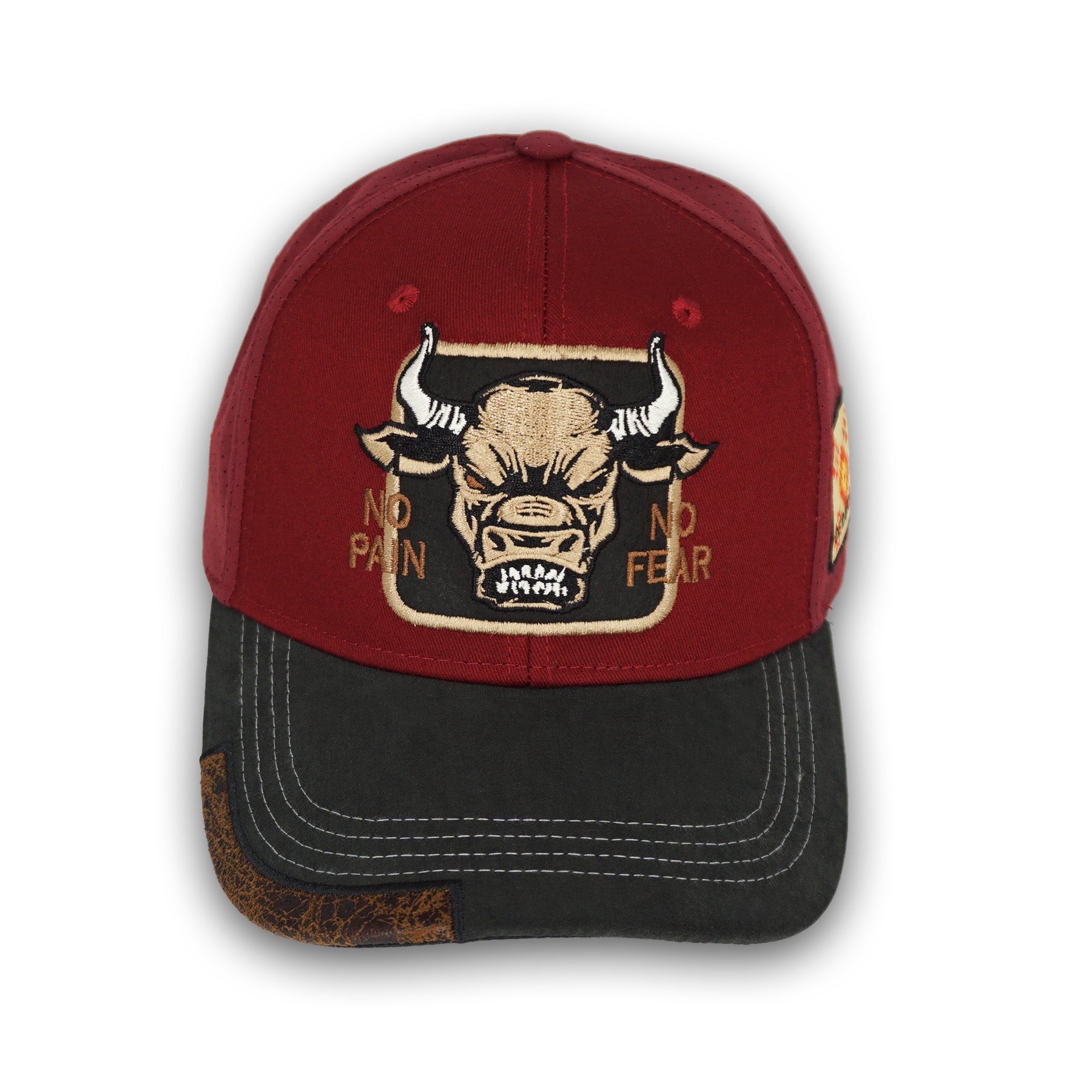 Bull Burgundy Snapback Hat GC24