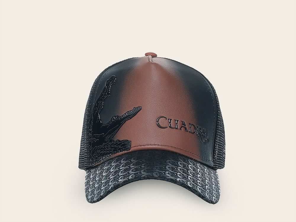 Cuadra Men's Alligator Inspiration Cap CC121 - Brown
