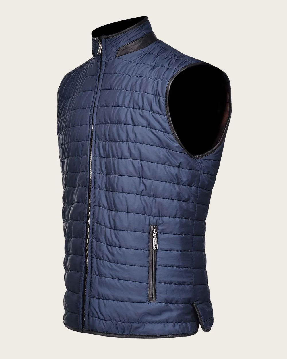 Cuadra Men's Brown Zipper Reversible Vest JC105