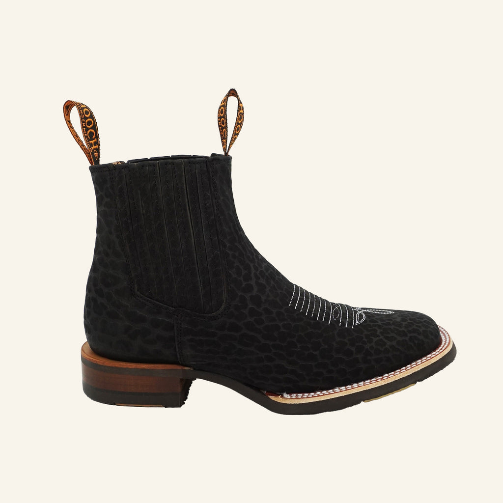 Hooch Men's Bull Neck Short Boot H42H0572 - Black