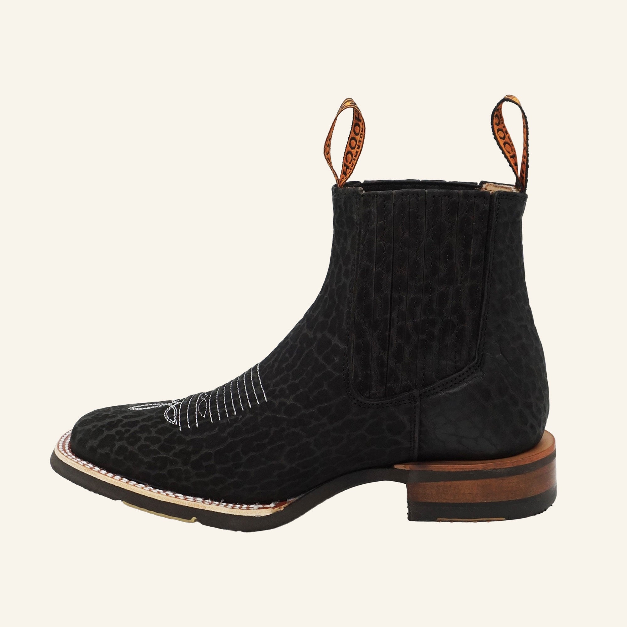 Hooch Men's Bull Neck Short Boot H42H0572 - Black