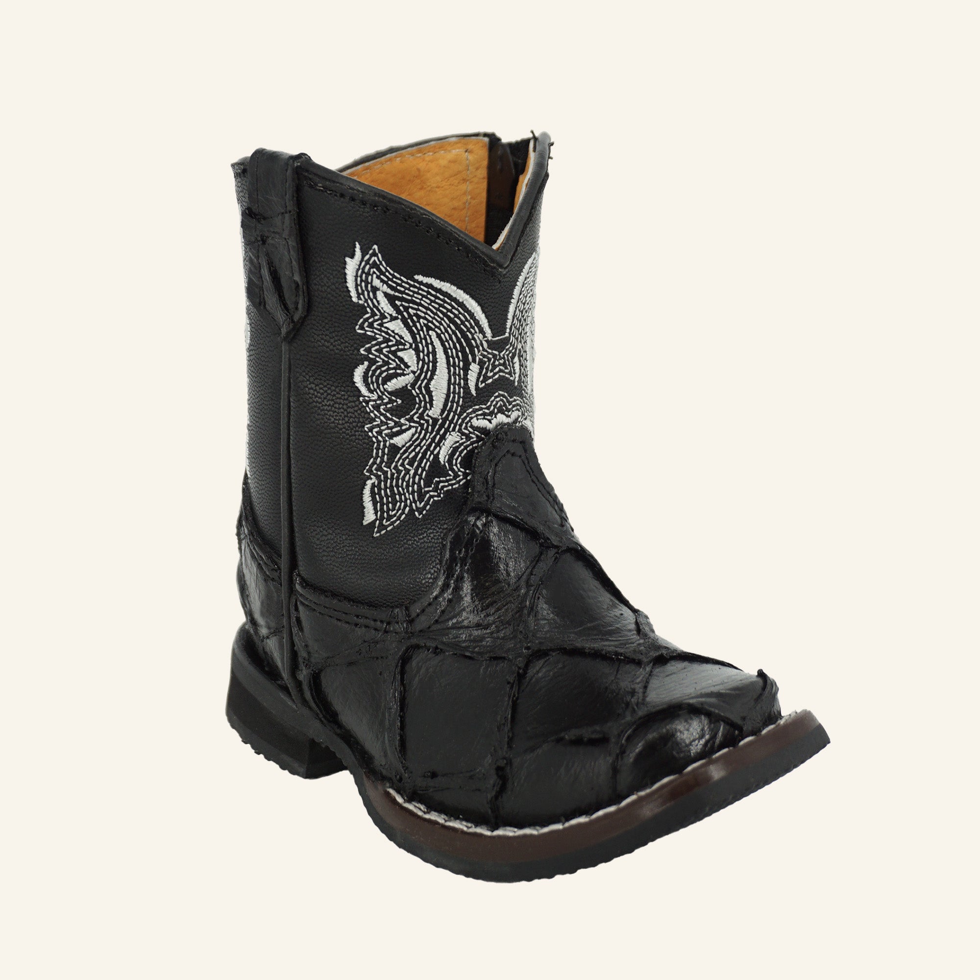 Hooch Baby Boot Fish Print H535 - Black