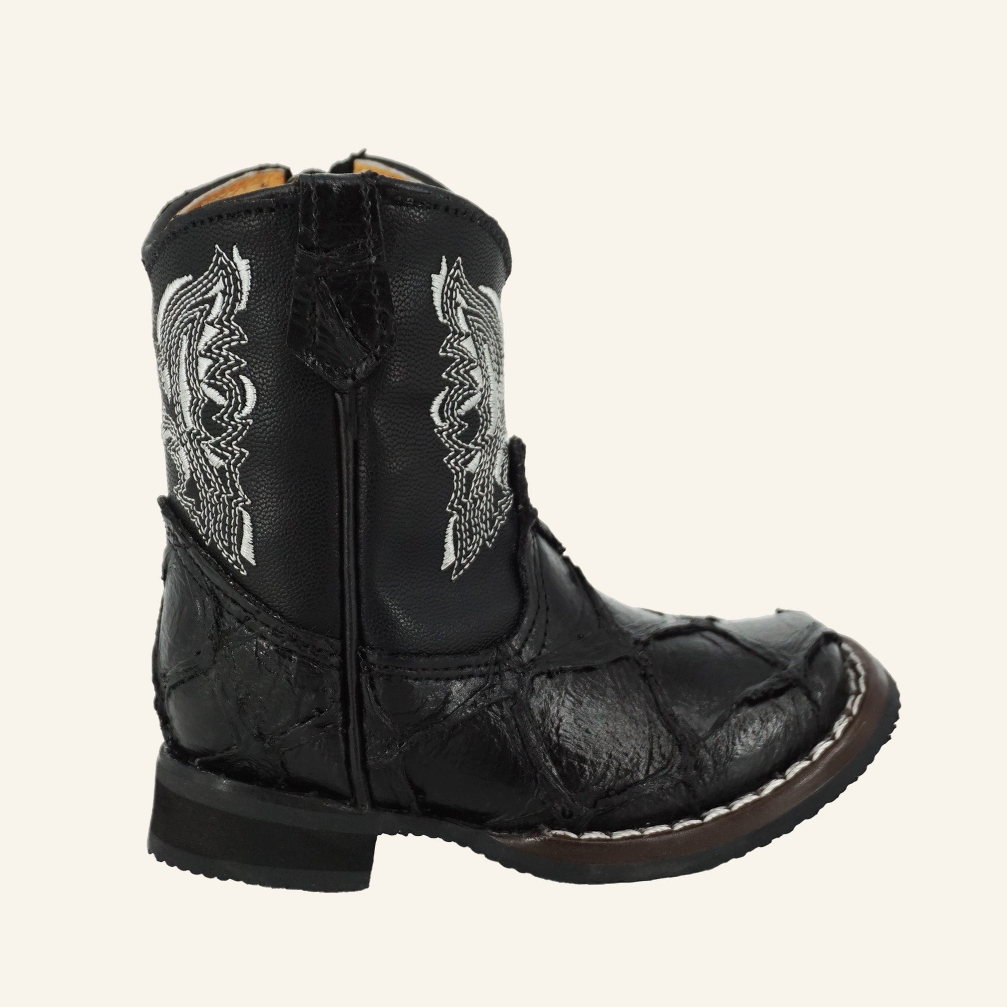 Hooch Baby Boot Fish Print H535 - Black