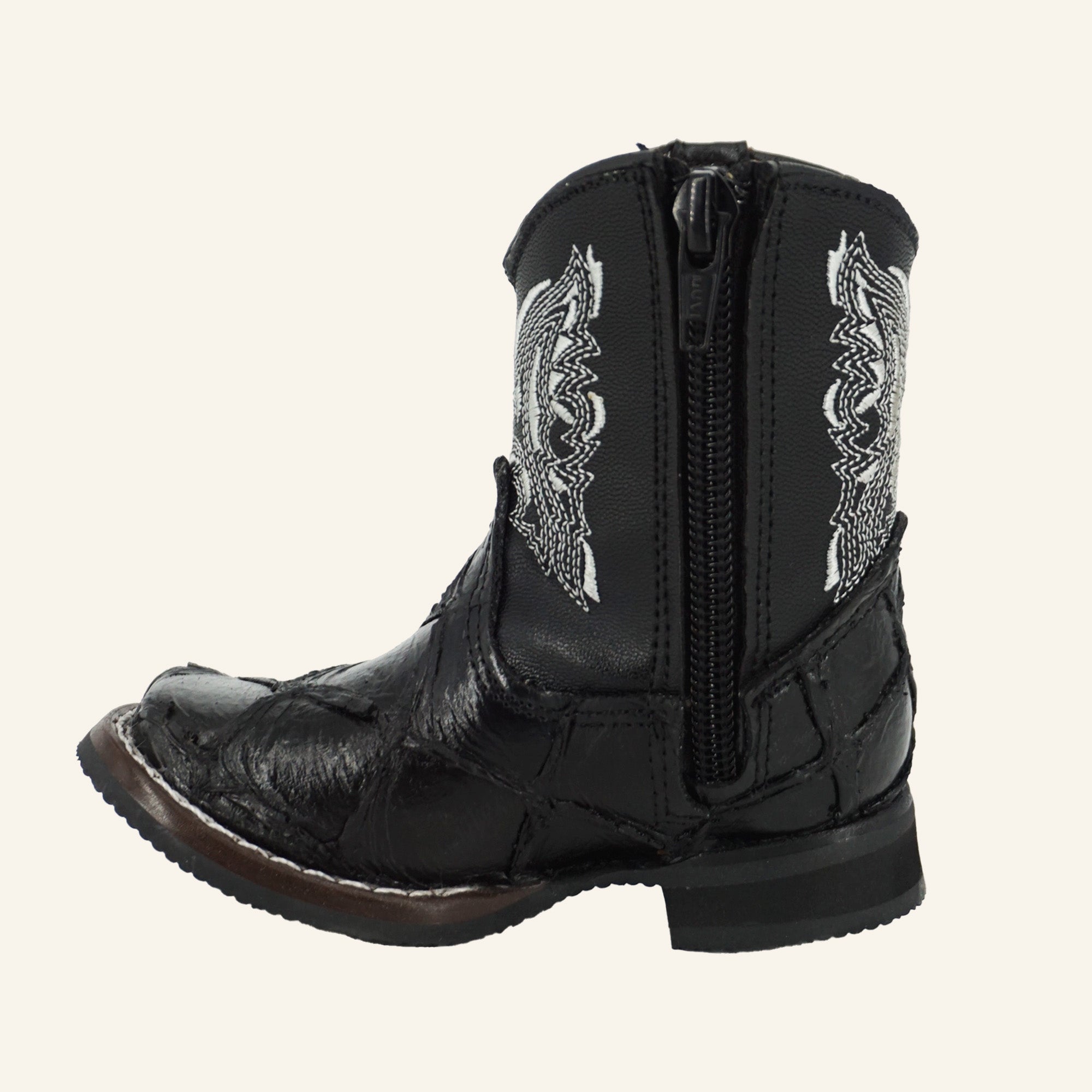 Hooch Baby Boot Fish Print H535 - Black