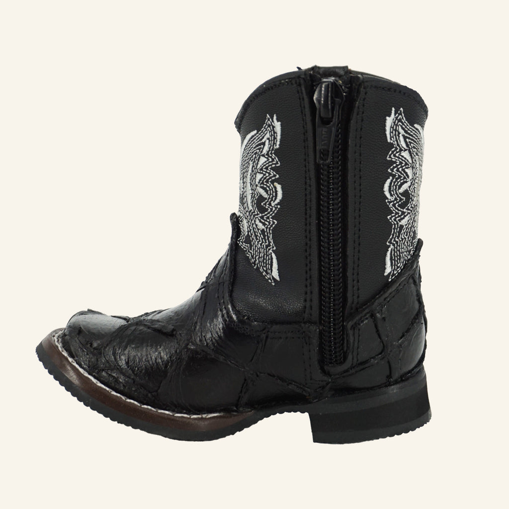 Hooch Baby Boot Fish Print H535 - Black