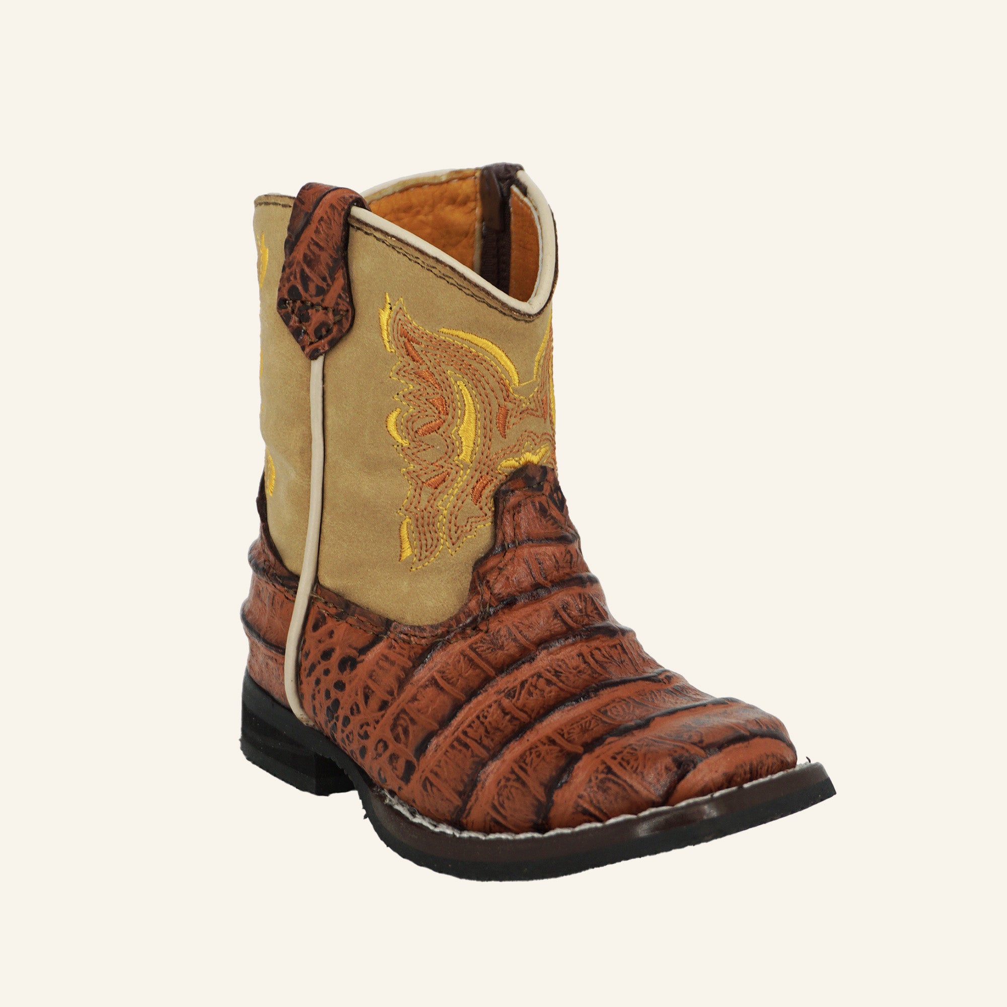 Hooch Baby Boot Crocodile Print H541 - Cognac