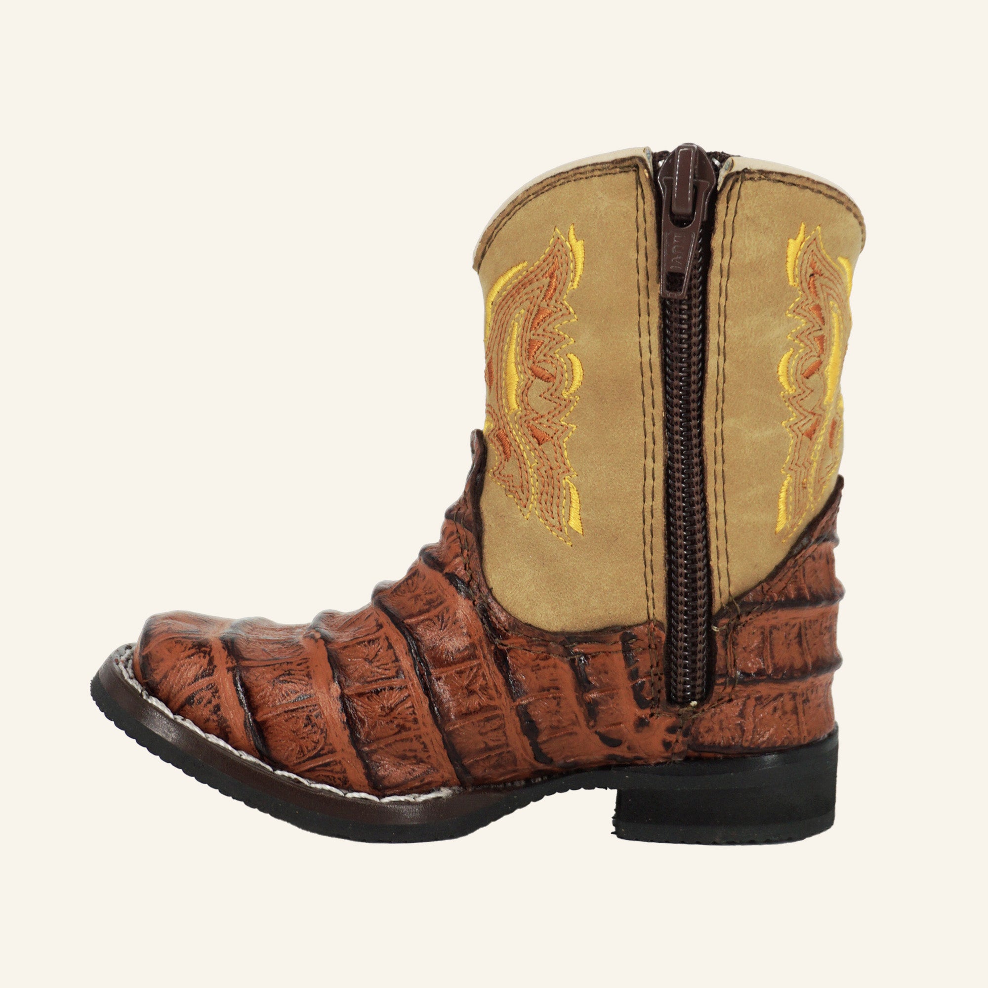 Hooch Baby Boot Crocodile Print H541 - Cognac