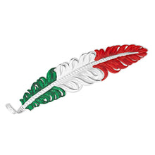 Cargar imagen en el visor de la galería, Montana Montana Silversmiths Mexico Flag Hat Feather HF4059MEX
