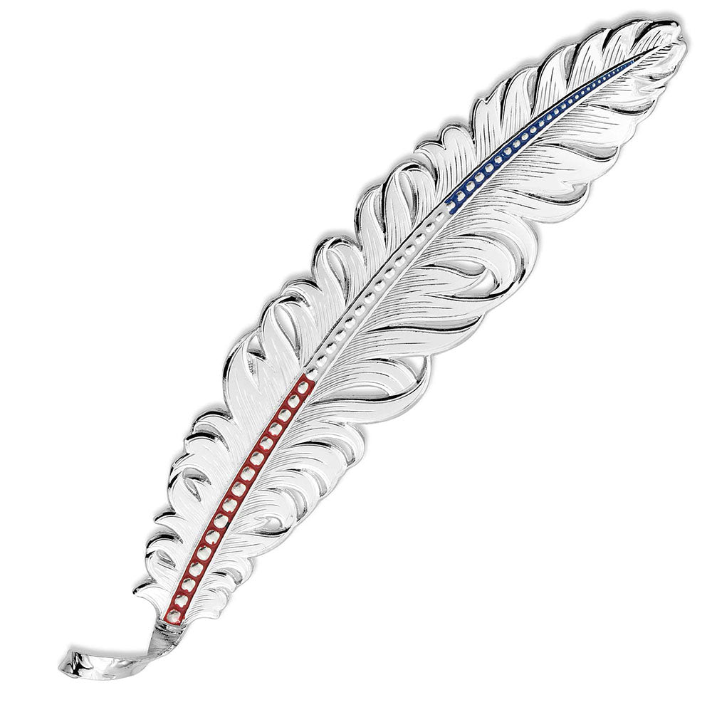 Montana Red, White & Blue Montana Hat Feather HF4059RWB