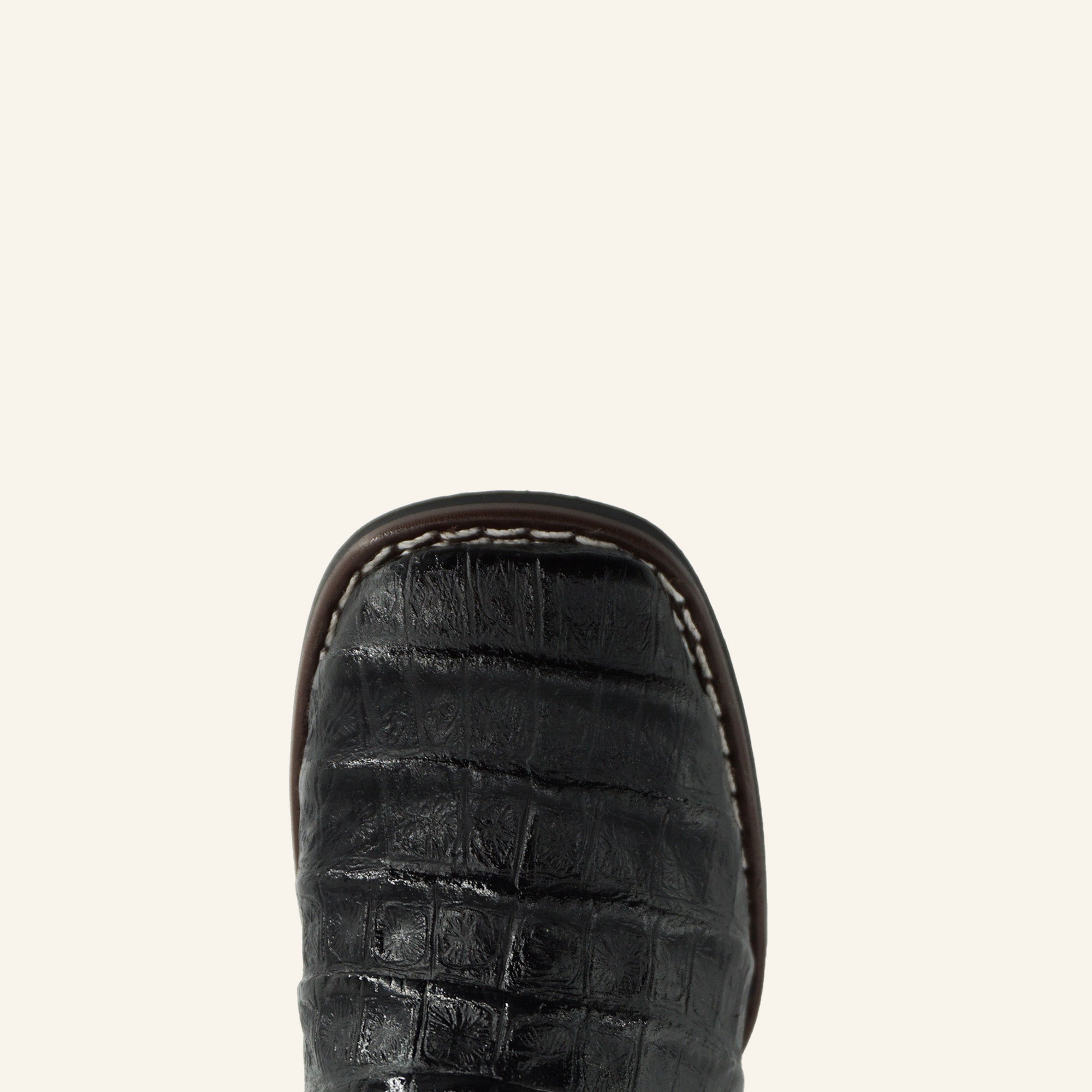 Hooch Kids Crocodile Print Cowboy Boot HN540 - Black