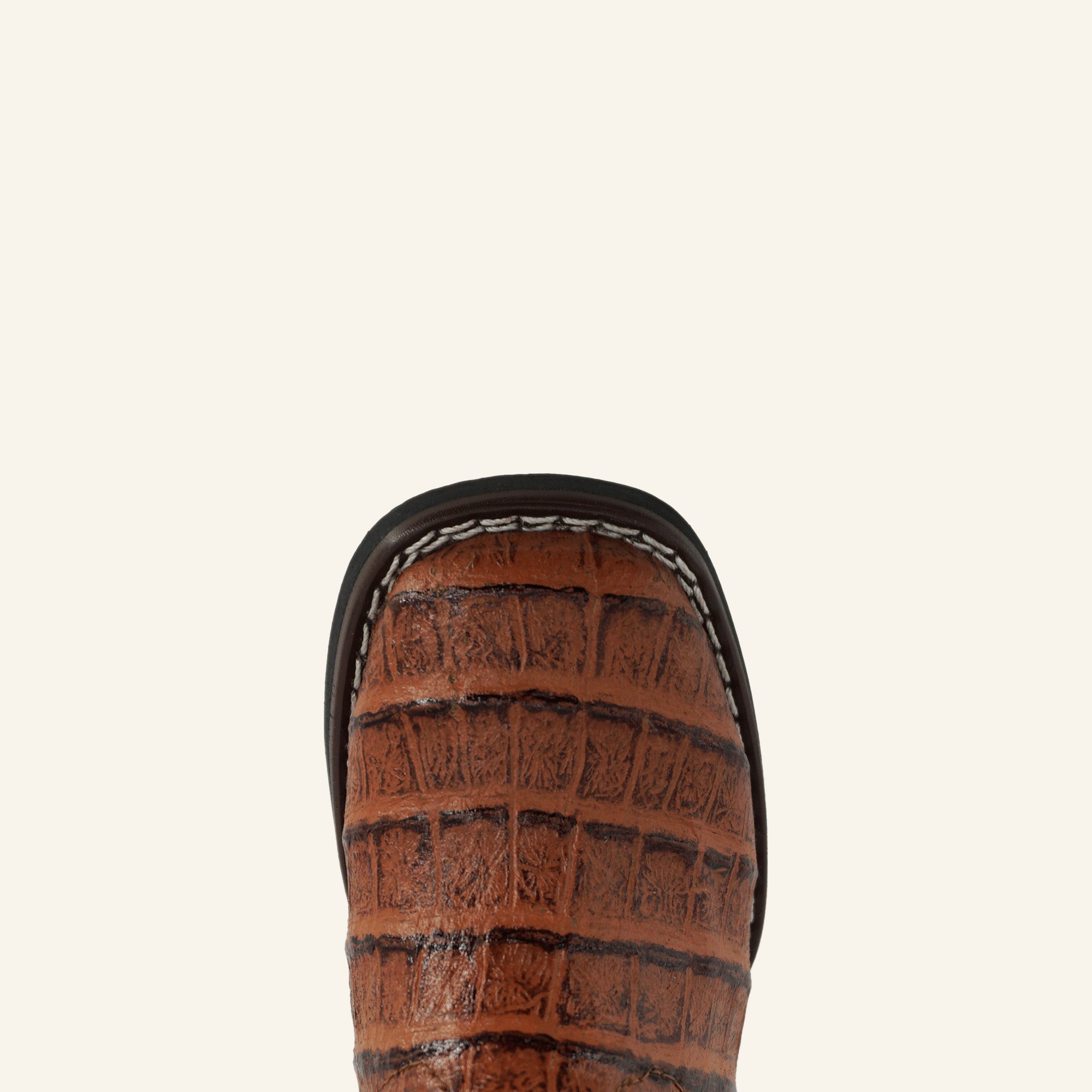 Hooch Kids Crocodile Print Cowboy Boot HN541 - Cognac