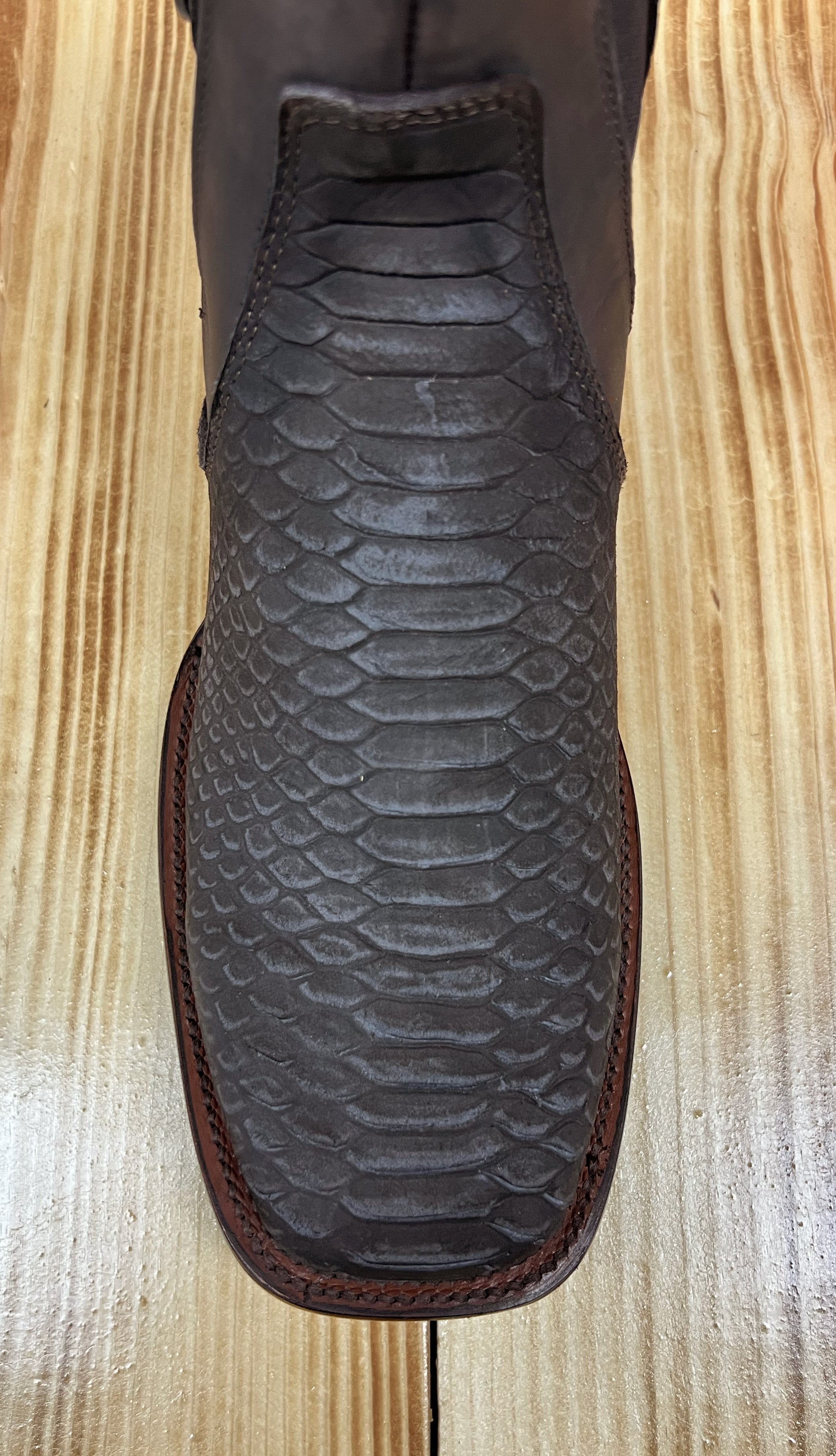 Hooch Men's Python Print Short Boot 880 - Nobuck Chocolate