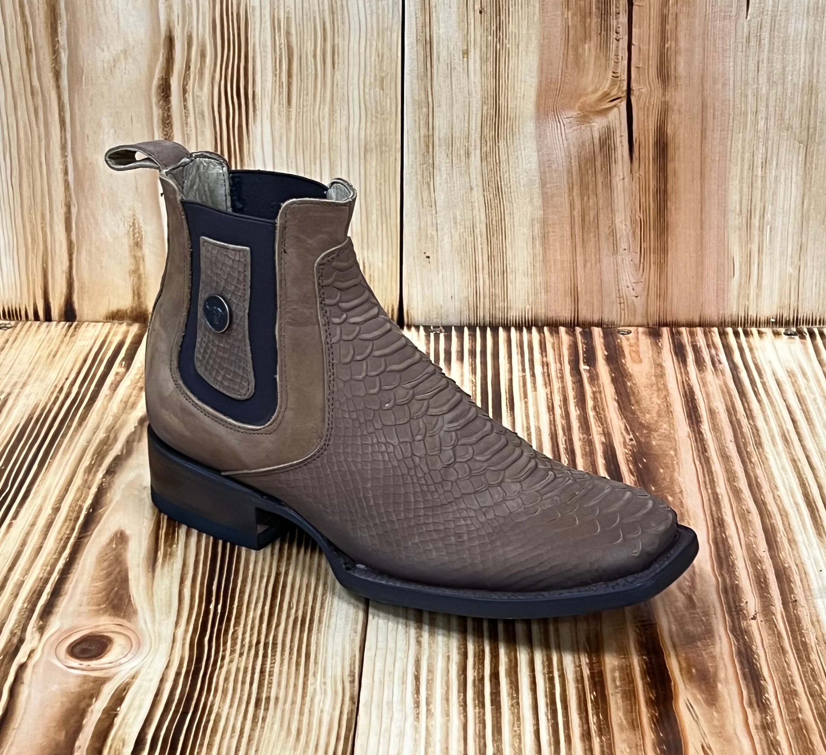 Hooch Men's Python Print Short Boot QAC/132 - Miel